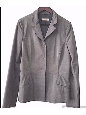 PRADA Italian Made Heather Grey Tailored Full Line Blazer Size 44
